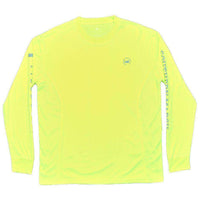 FieldTec Fishing Tee - Long Sleeve in Neon Yellow by Southern Marsh - Country Club Prep