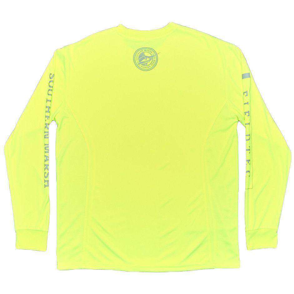 FieldTec Fishing Tee - Long Sleeve in Neon Yellow by Southern Marsh - Country Club Prep