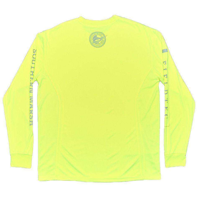 FieldTec Fishing Tee - Long Sleeve in Neon Yellow by Southern Marsh - Country Club Prep