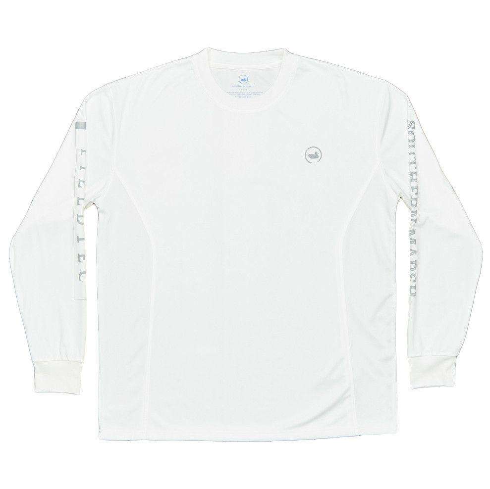 FieldTec Fishing Tee - Long Sleeve in White by Southern Marsh - Country Club Prep