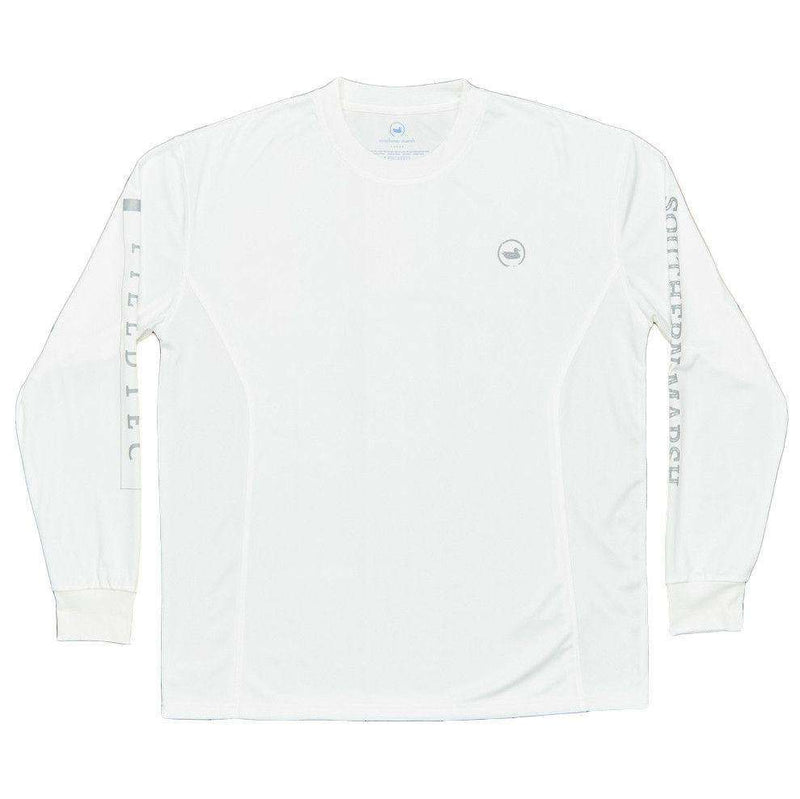 FieldTec Fishing Tee - Long Sleeve in White by Southern Marsh - Country Club Prep