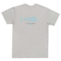 FieldTec™ Heather Performance Tee - Marlin in Light Gray by Southern Marsh - Country Club Prep