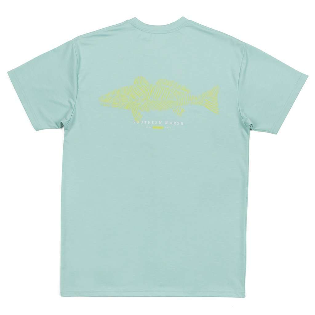 FieldTec™ Heather Performance Tee - Redfish by Southern Marsh - Country Club Prep