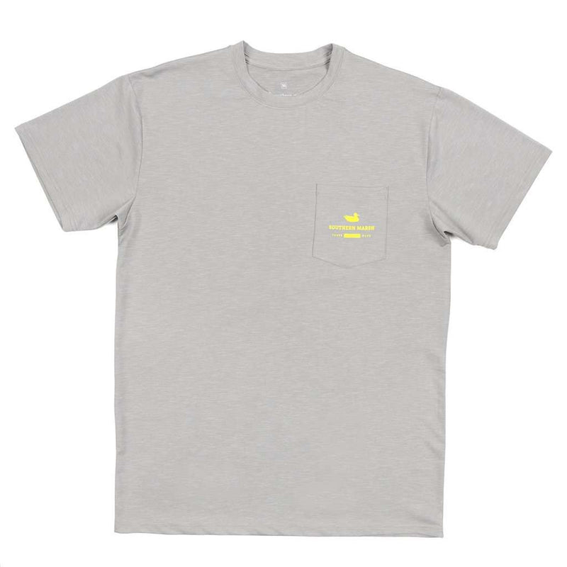 FieldTec™ Heather Performance Tee - Tuna in Light Gray by Southern Marsh - Country Club Prep