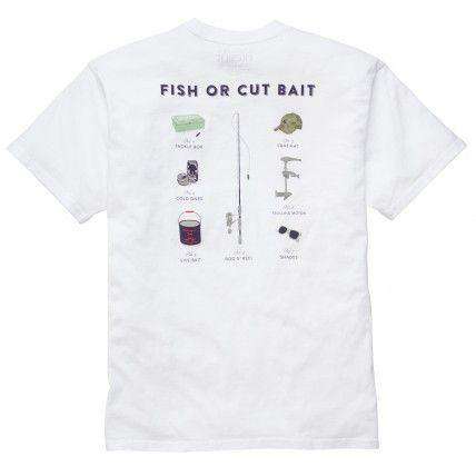 Fish or Cut Bait Tee in White by Southern Proper - Country Club Prep