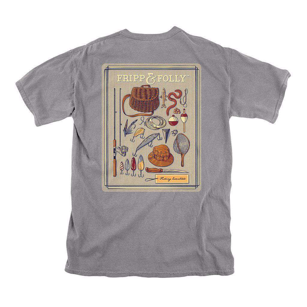 Fishing Essentials Tee in Grey by Fripp & Folly - Country Club Prep