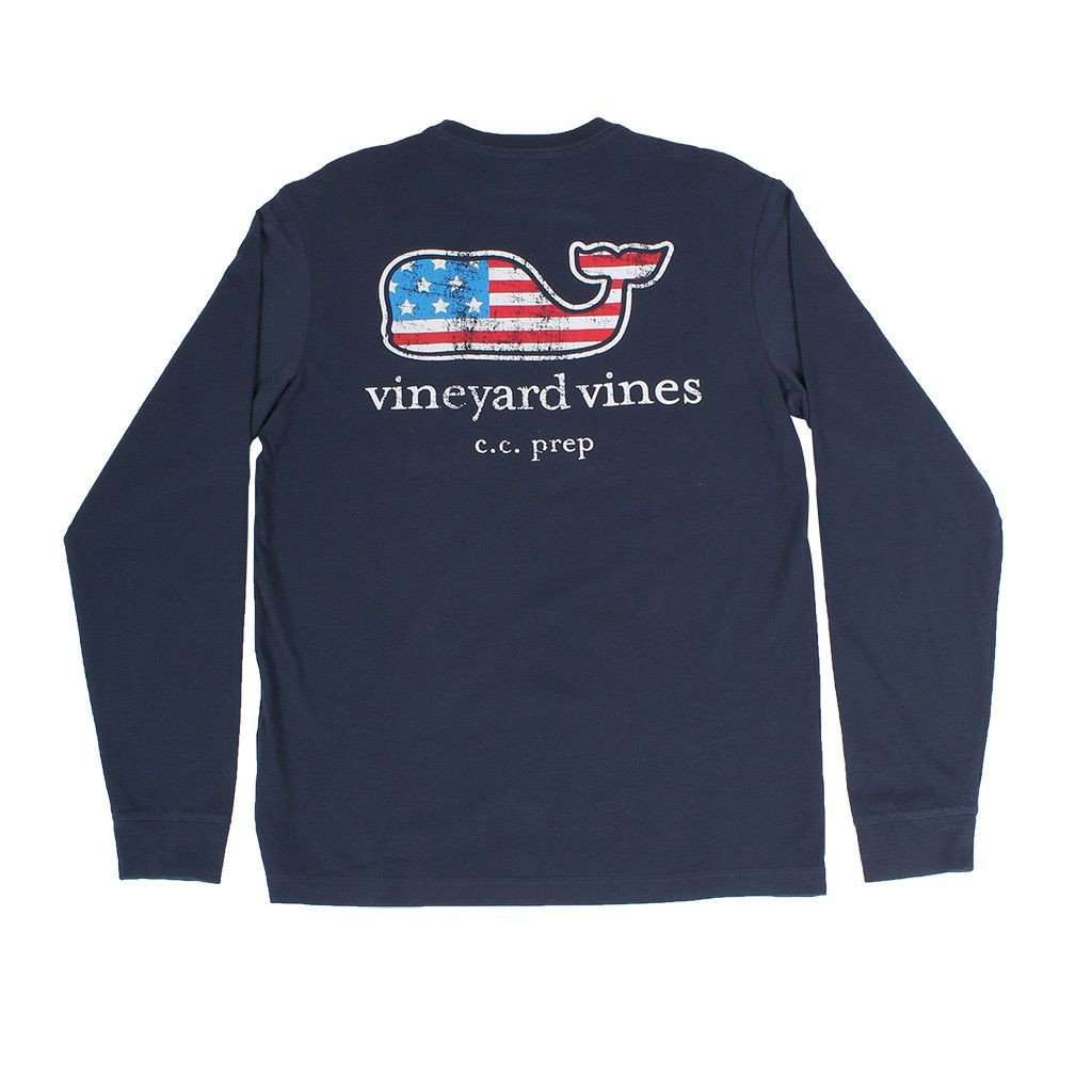 Vineyard Vines Womens Pink T-Shirt Long Sleeve Blue Whale Logo Crew Neck Sz  M