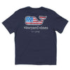 Flag Whale CC Prep Tee Shirt in Blue Blazer by Vineyard Vines - Country Club Prep