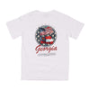 Flags Over Georgia T-Shirt in White by Classic Georgia - Country Club Prep