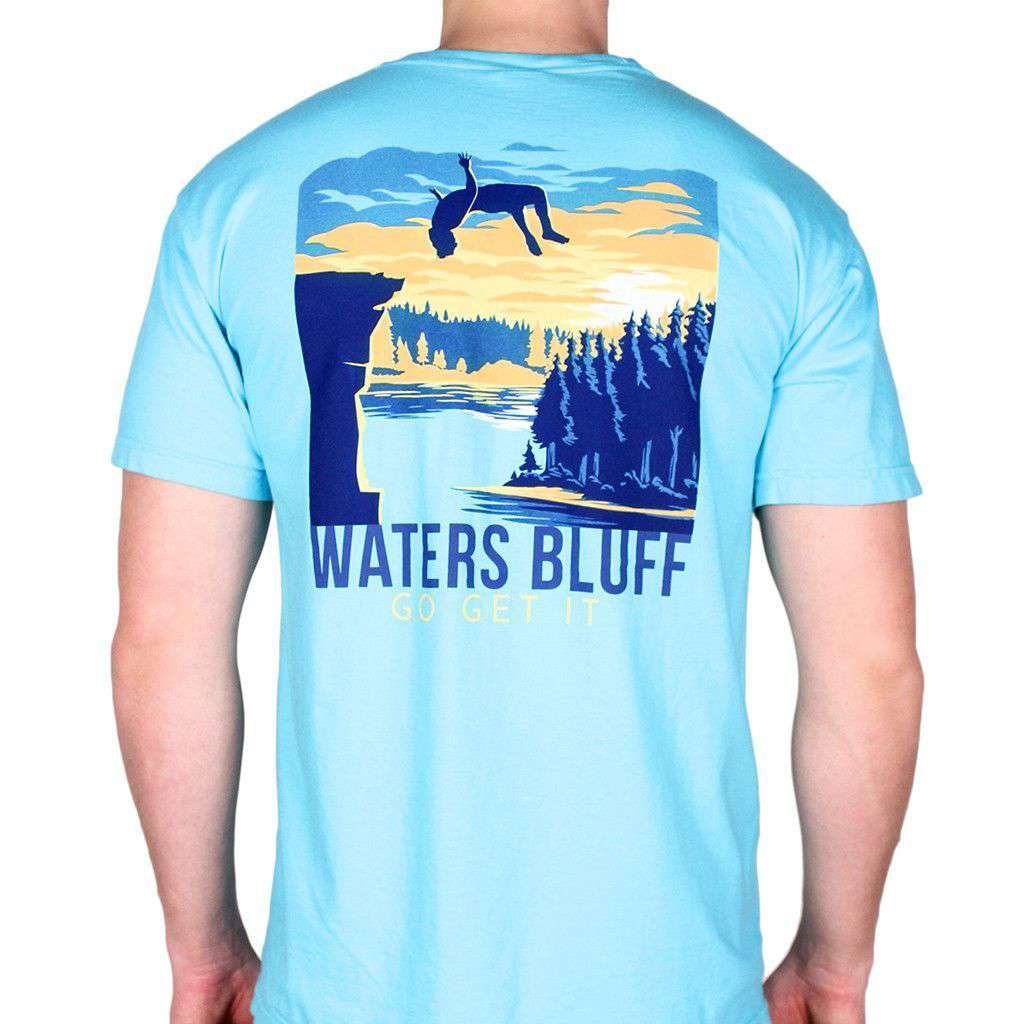 Flippin' Out Tee Shirt in Lagoon Blue by Waters Bluff - Country Club Prep