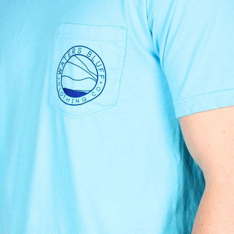 Flippin' Out Tee Shirt in Lagoon Blue by Waters Bluff - Country Club Prep