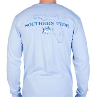 Florida Long Sleeve State Tee Shirt in True Blue by Southern Tide - Country Club Prep