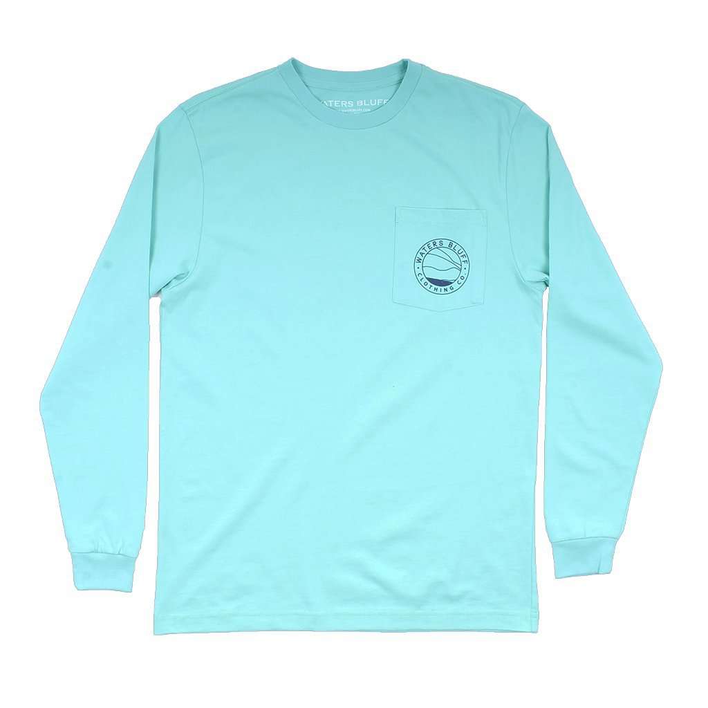 Fly Shop Long Sleeve Tee in Island Reef by Waters Bluff - Country Club Prep