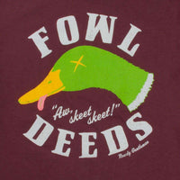 Fowl Deeds Long Sleeve Pocket Tee Shirt in Oxblood by Rowdy Gentleman - Country Club Prep