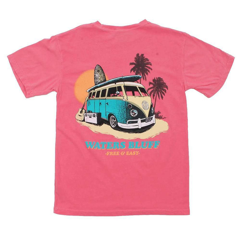 Free and Easy Tee Shirt in Watermelon by Waters Bluff - Country Club Prep
