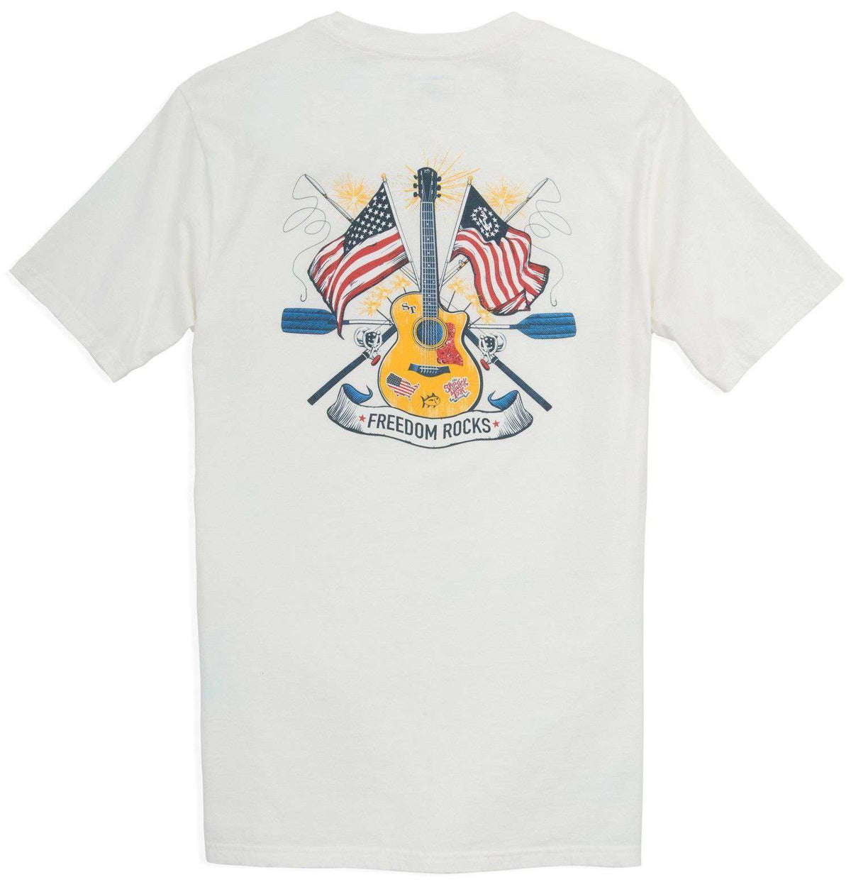 Freedom Rocks T-Shirt in Classic White by Southern Tide - Country Club Prep