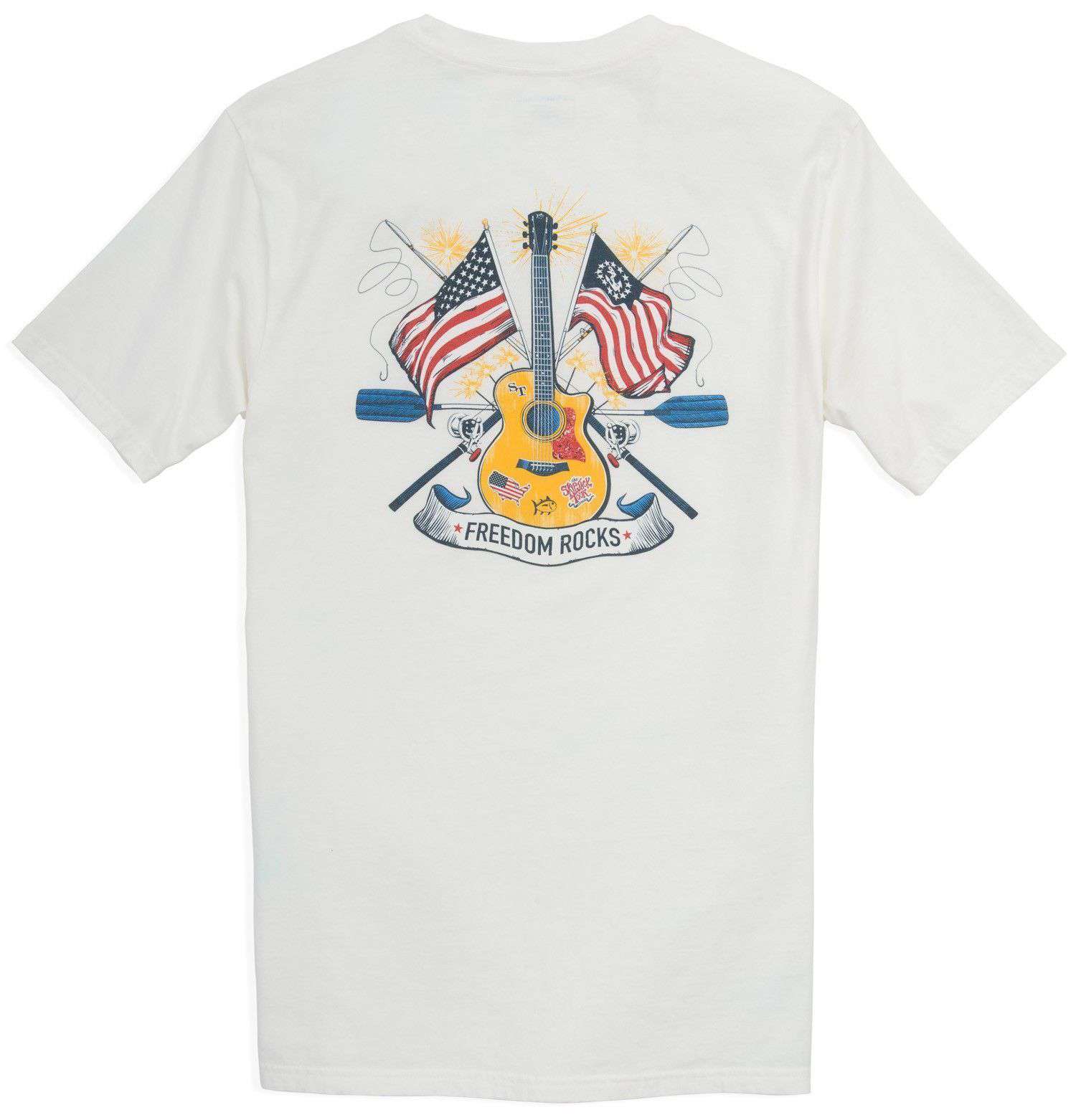 Freedom Rocks T-Shirt in Classic White by Southern Tide - Country Club Prep