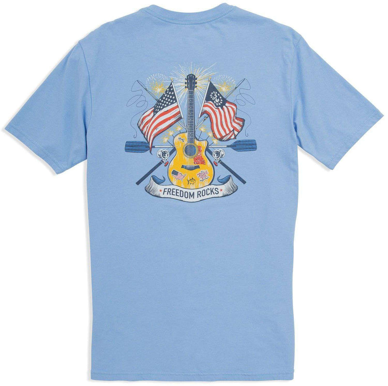 Freedom Rocks T-Shirt in Ocean Channel Blue by Southern Tide - Country Club Prep