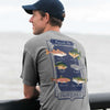 Freshwater Fish Tee in Grey by Fripp & Folly - Country Club Prep