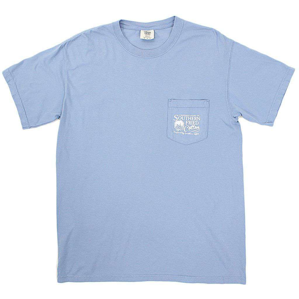 Friday Nights Tee Shirt in Washed Denim by Southern Fried Cotton - Country Club Prep