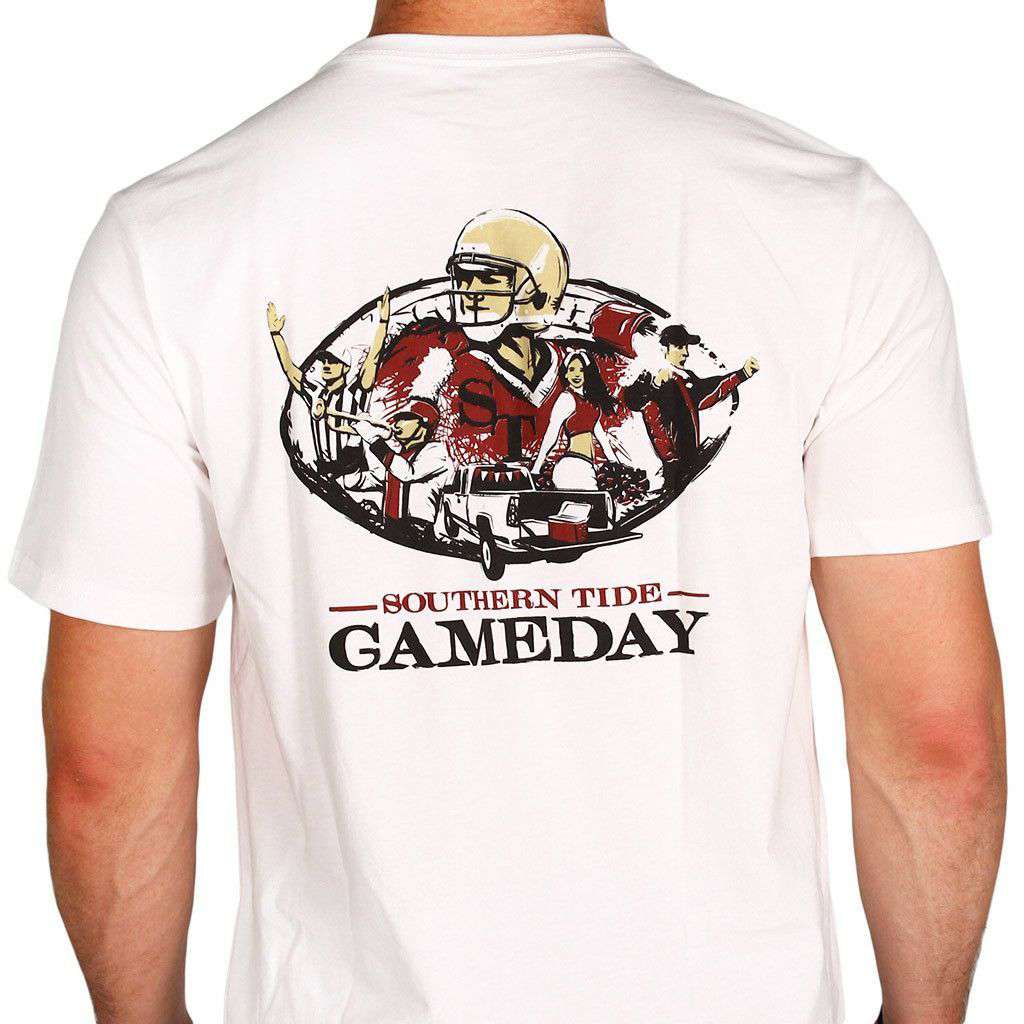 FSU Gameday Tee in White by Southern Tide - Country Club Prep