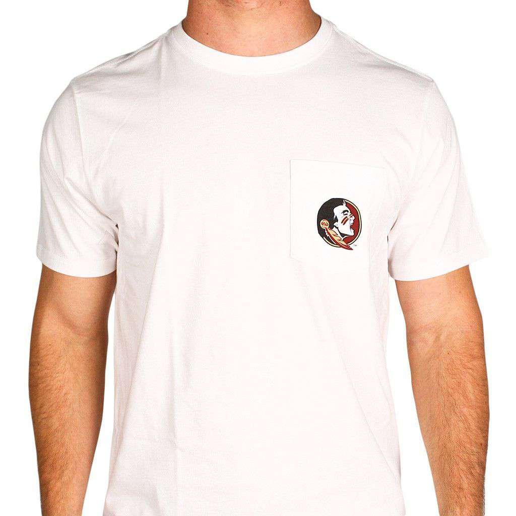 FSU Gameday Tee in White by Southern Tide - Country Club Prep