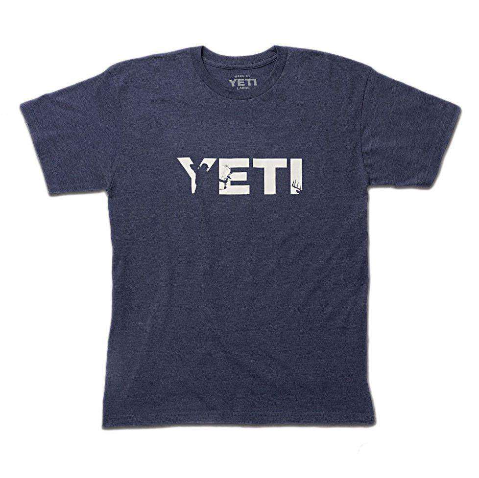 Full Draw Hunter Tee in Heather Navy by YETI - Country Club Prep