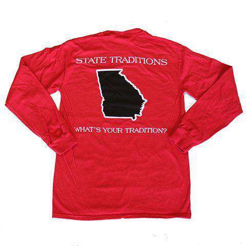 GA Athens Gameday Long Sleeve T-Shirt in Red by State Traditions - Country Club Prep