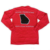 GA Athens Gameday Long Sleeve T-Shirt in Red by State Traditions - Country Club Prep