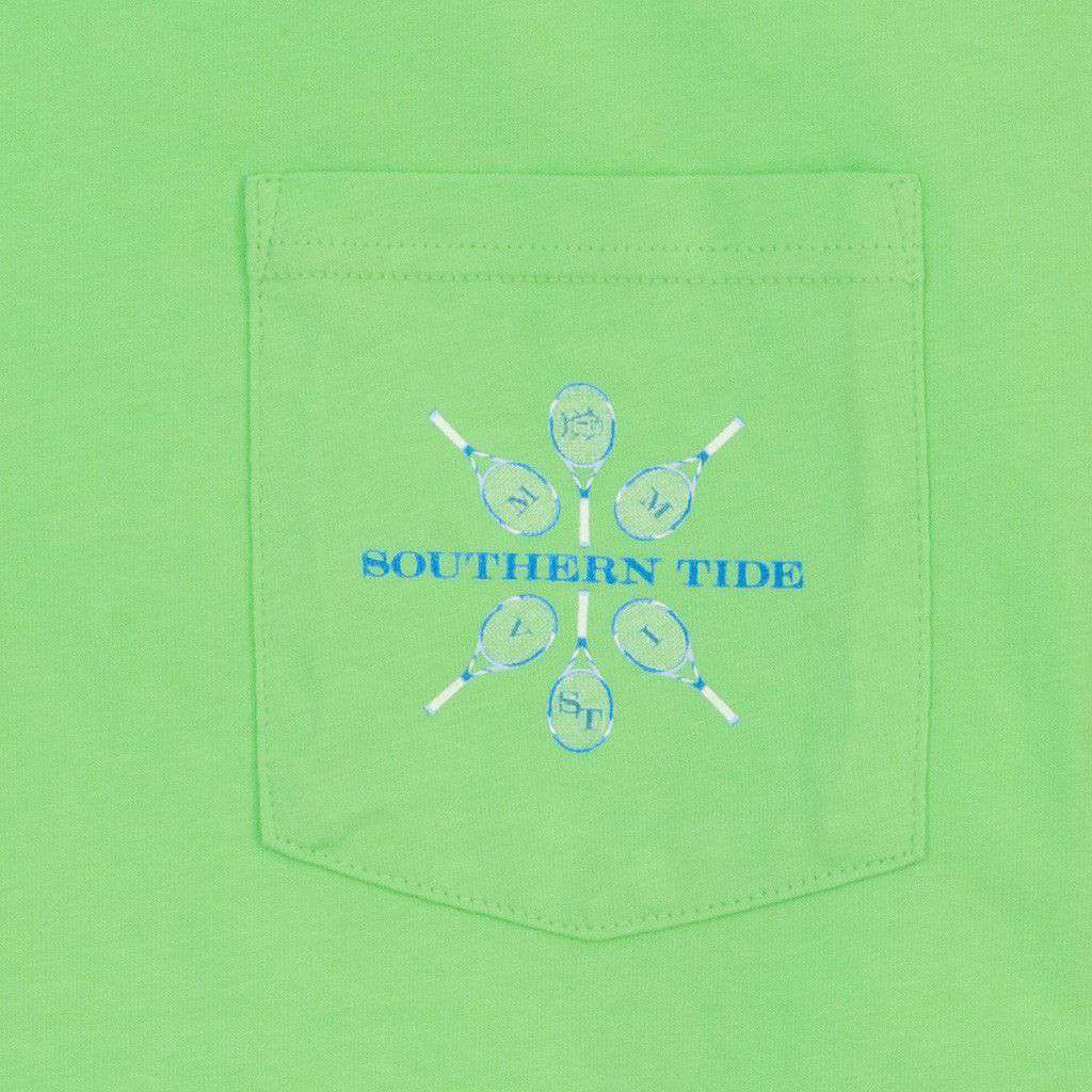 Game, Set , Skipjack Pocket Tee in Summer Green by Southern Tide - Country Club Prep