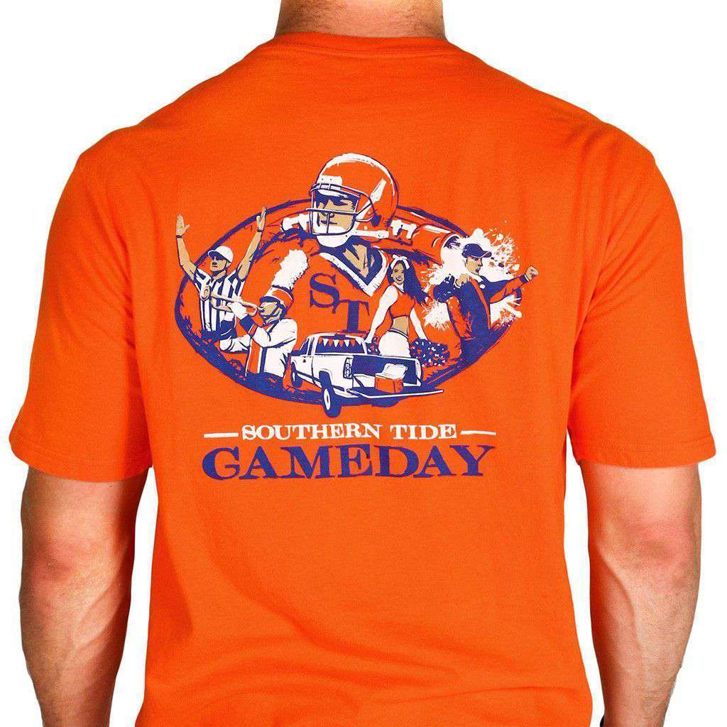 Gameday Tee in Endzone Orange by Southern Tide - Country Club Prep
