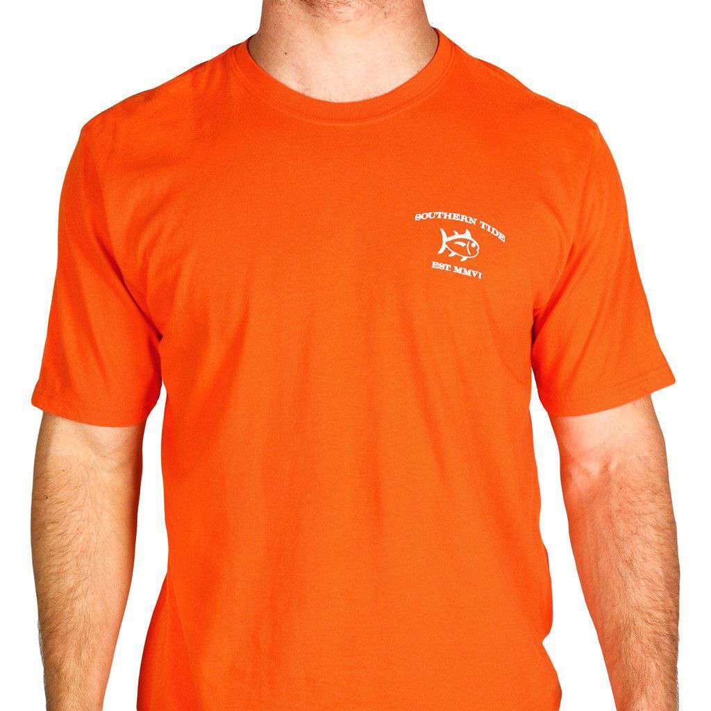 Gameday Tee in Endzone Orange by Southern Tide - Country Club Prep