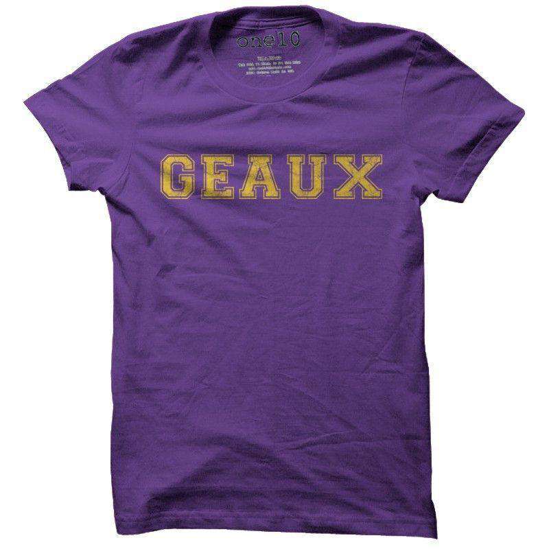 Geaux Tee in Purple by One 10 Threads - Country Club Prep