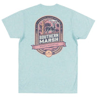 Genuine Collection - Deer Hunting Tee in Washed Moss Blue by Southern Marsh - Country Club Prep