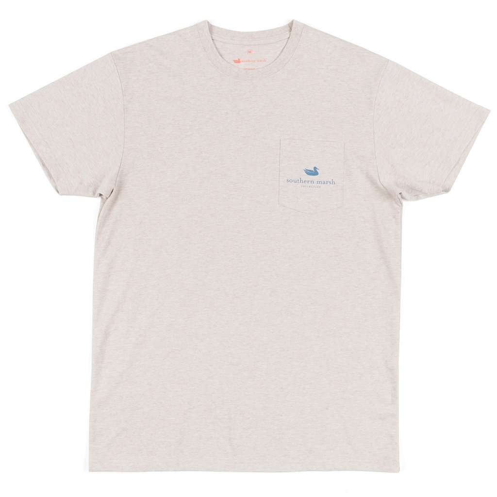 Genuine Collection - Fly Fishing Tee in Washed Oatmeal by Southern Marsh - Country Club Prep