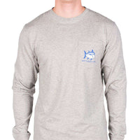 Georgia Long Sleeve State Tee Shirt in Grey by Southern Tide - Country Club Prep