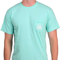Georgia Peaches Short Sleeve Pocket Tee in Island Reef by Live Oak - Country Club Prep