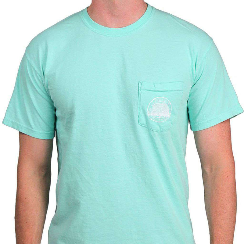 Georgia Peaches Short Sleeve Pocket Tee in Island Reef by Live Oak - Country Club Prep