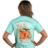 Georgia Peaches Short Sleeve Pocket Tee in Island Reef by Live Oak - Country Club Prep