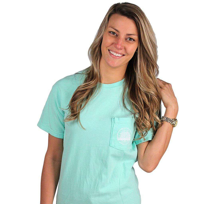 Georgia Peaches Short Sleeve Pocket Tee in Island Reef by Live Oak - Country Club Prep