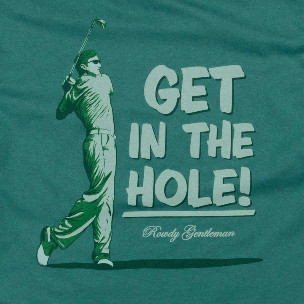 Get in the Hole Long Sleeve Pocket Tee in Spruce by Rowdy Gentleman - Country Club Prep