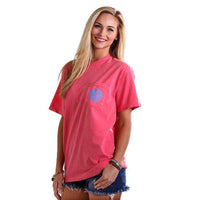 Gettin' Fishy Tee Shirt in Watermelon Red by Waters Bluff - Country Club Prep