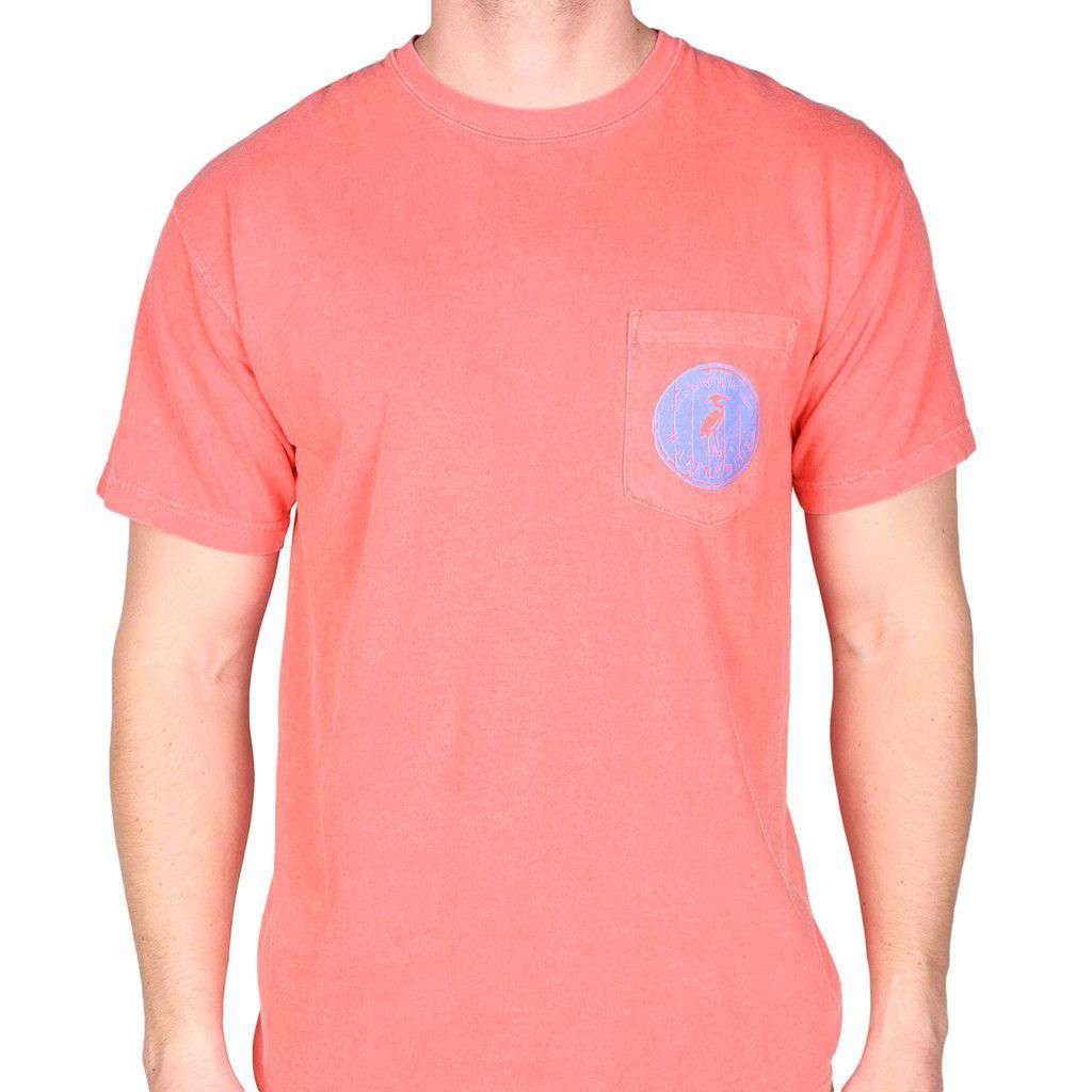 Gettin' Fishy Tee Shirt in Watermelon Red by Waters Bluff - Country Club Prep
