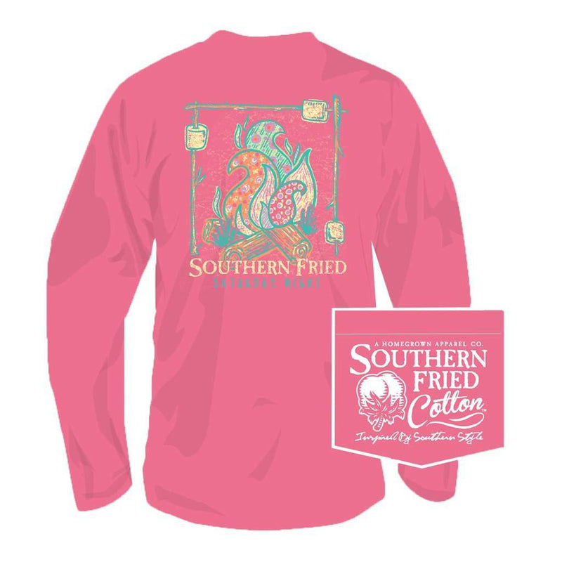 Gimme S'more Long Sleeve Tee in Pink Jam by Southern Fried Cotton - Country Club Prep