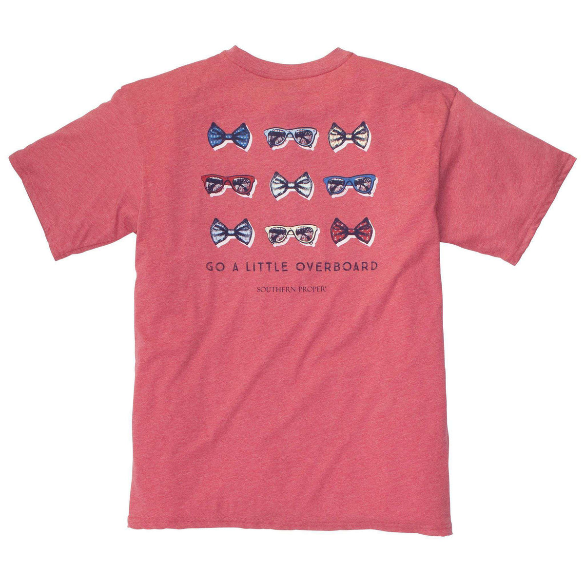 Go A Little Overboard Tee in Madras Red by Southern Proper - Country Club Prep
