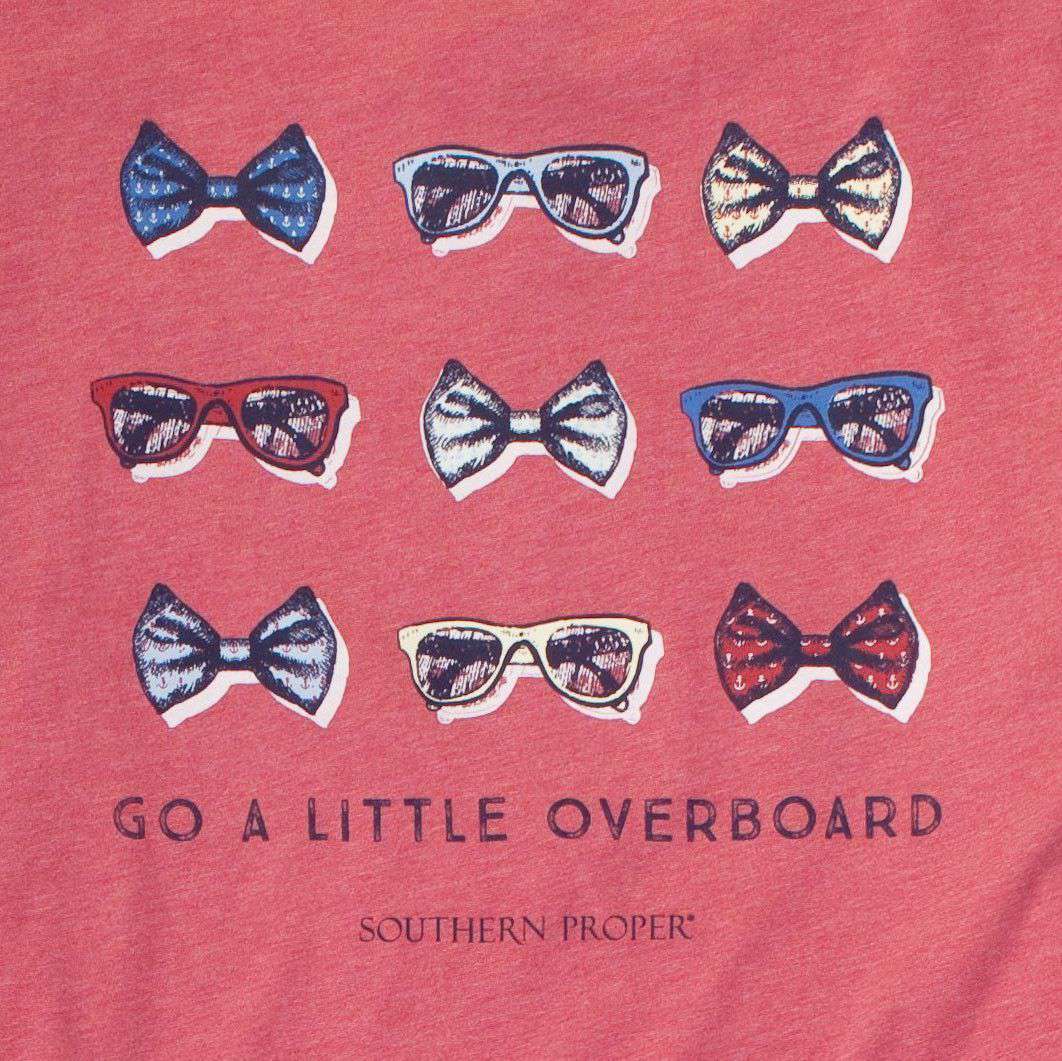 Go A Little Overboard Tee in Madras Red by Southern Proper - Country Club Prep