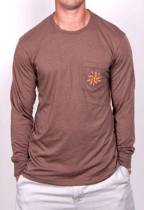 Go To Texas Seal Long Sleeve Pocket Tee in Sand by Rowdy Gentleman - Country Club Prep