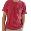 Golf Bag Pocket Tee in Crimson by Fripp & Folly - Country Club Prep