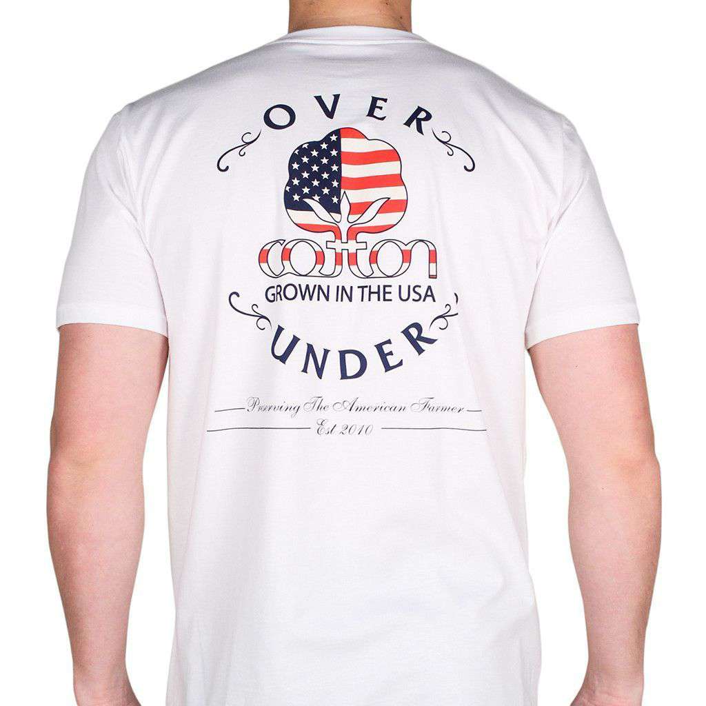 Grown In The USA Tee in White by Over Under Clothing - Country Club Prep