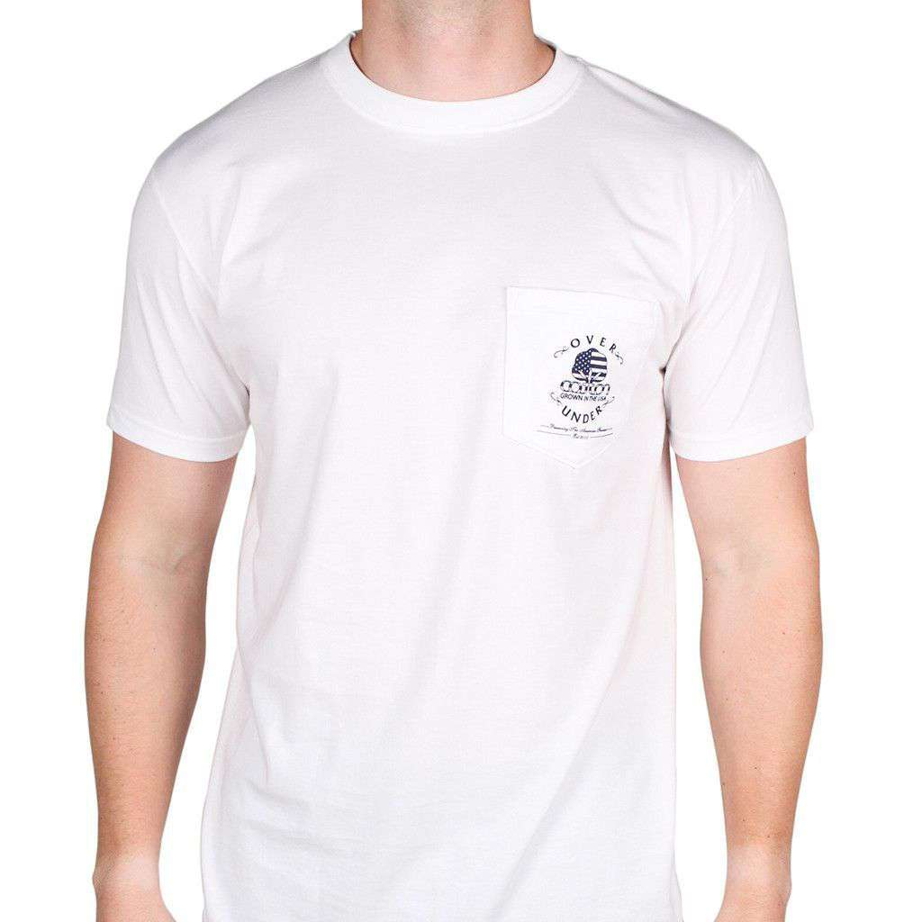 Grown In The USA Tee in White by Over Under Clothing - Country Club Prep